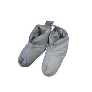 Kuschelwarme Daunenschuhe Bettschuhe Hausschuhe silber Gr. 1 EAN:0785983360258