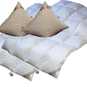 2 x Set leichte Ganzjahresdecke Daunendecke 4x6 135x200 + Kissen 80x80 4-tlg. EAN:0791732639087