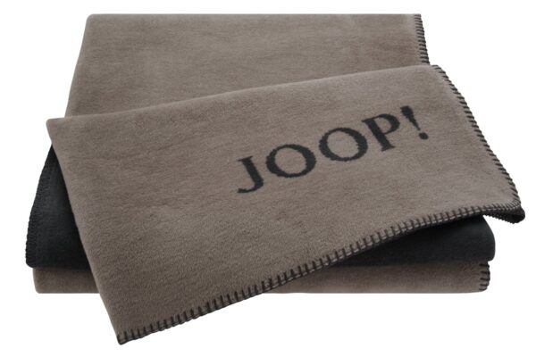 Joop! Wohndecke Kuscheldecke 150x200 cm Doubleface uni taupe anthrazit 631381 EAN:4000141631381