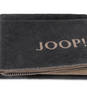 Joop! Wohndecke Kuscheldecke 150x200 cm Doubleface uni anthrazit-karamell 814166 EAN:4000141814166