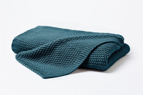 Hahn Primera Strickdecke Kuscheldecke Perlmuster 130x170 cm smaragd 545001-590 EAN:4002895137935