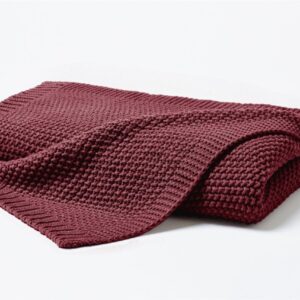 Hahn Primera Strickdecke Kuscheldecke Perlmuster 130x170 cm marsala 545001-229 EAN:4002895137942