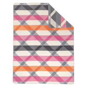 Ibena Kuscheldecke Heimdecke Wohndecke grau-pink-orange 150x200 Dessin Sorren... EAN:4004406275846