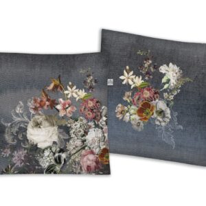 Irisette Dekokissen Kuschelkissen Sofakissen Flowerpower grau 45x45 cm 8933-90 EAN:4005367114557