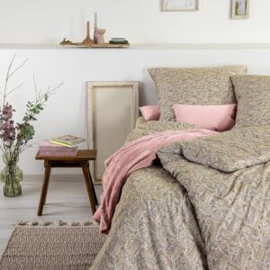 Irisette Cora Interlock Jersey Bettwäsche 135x200 Paisley beige gold rosa 830... EAN:4005367799679