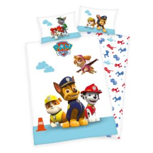 Herding Flanell Baby Kinder Bettwäsche Paw Patrol 100x135 cm Hunde 26322/05.063 EAN:4006891898593