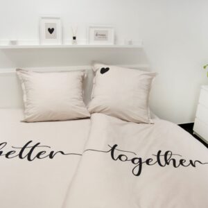 Herding Renforce Partnerbettwäsche 135x200 cm Set better together beige 44592... EAN:4006891946737