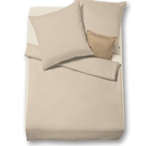 Fleuresse Lech Edelflanell Bettwäsche 135x200 Fischgrät uni beige 603089-07 EAN:4043202404517