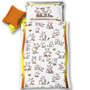 Fleuresse Kinder Baby Bettwäsche 100x135 cm Schafe Schäfchen 143601 EAN:4043202483048