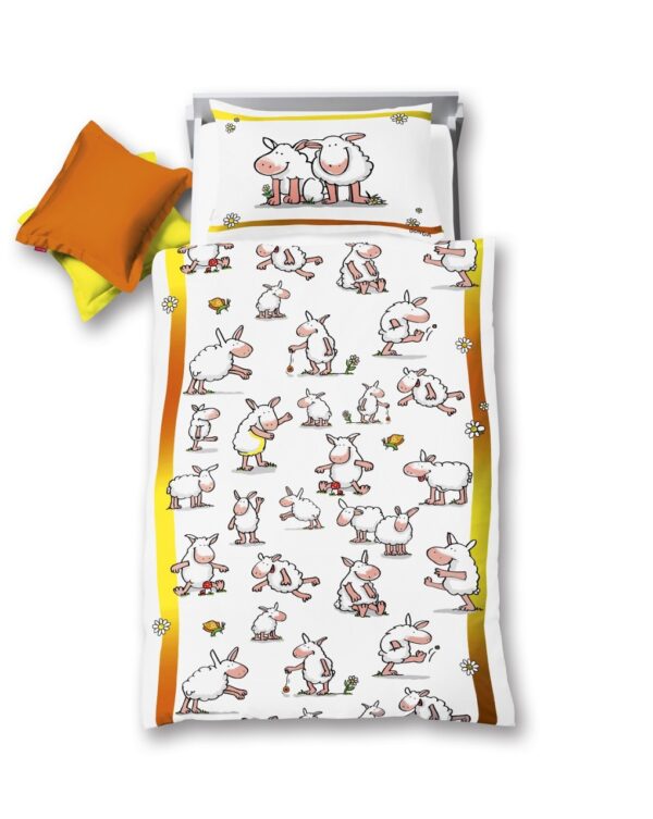 Fleuresse Kinder Baby Bettwäsche 100x135 cm Schafe Schäfchen 143601 EAN:4043202483048