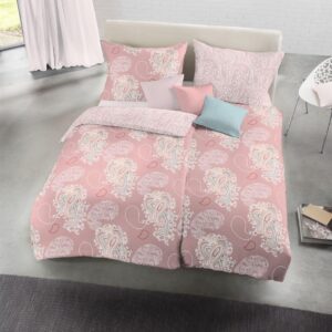 Fleuresse Mako-Satin Bettwäsche 155x220 Wende Paisley rosa 114108-4 EAN:4043202598841