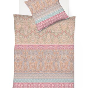 Fleuresse Mako-Satin Bettwäsche 135x200 Ornamente Paisley apricot pink 114128-13 EAN:4043202624335