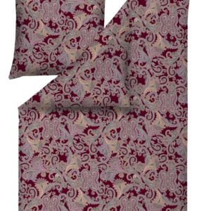 Estella Mako-Satin Bettwäsche 155x220 Ornelio bordeaux rot Paisley 7481-955 EAN:4053912387413