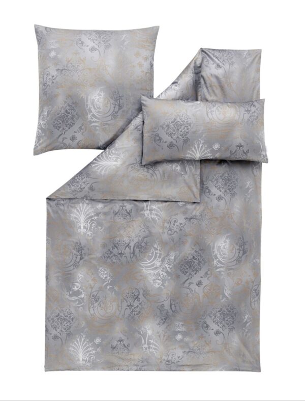 Estella Schweizer Premium Satin Bettwäsche 135x200 Svizzera grau Oriental 205... EAN:4053912412191