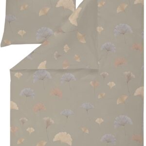 Estella Mako Jersey Bettwäsche 135x200 Ginkgo karamell sand Blätter 6575-320 EAN:4053912420998