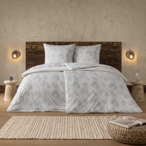 Estella Mako Jersey Bettwäsche 135x200 Amalie silber Ornamente natur 6893-820 EAN:4053912444161