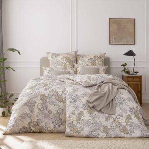 Estella Satin de Luxe Bettwäsche DD 155x220 Charlotte Paisley creme 1047-215 EAN:4053912451251