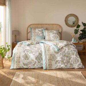 Estella Mako Jersey Bettwäsche 135x200 Sheila aqua Paisley Oiental 6253-665 EAN:4053912458847