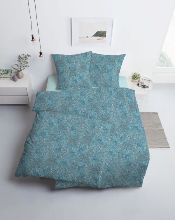 Estella Mako Jersey Bettwäsche 135x200 Paisley azur blau 6171-640 EAN:4053912472423