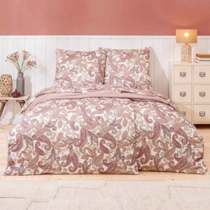 Estella Mako Jersey Bettwäsche 155x220 Amadeus koralle Paisley pink 6955-290 EAN:4053912474151