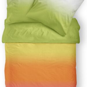 Sympathica Satin Bettwäsche Streifen Verlauf Regenbogen bunt Wende 135x200 cm EAN:4260557032541