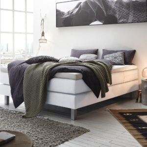 Hasena Boxspringliege Basio Pronto Kunstleder Express white (323) 140 x 200 cm Base-Top EAN:5700110949248