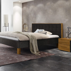 Hasena Pronto Polsterbett Noah Wildeiche natur geölt (99) Stoff Buffalo Shale (720) 140 x 200 cm 20 cm EAN:5700110949248