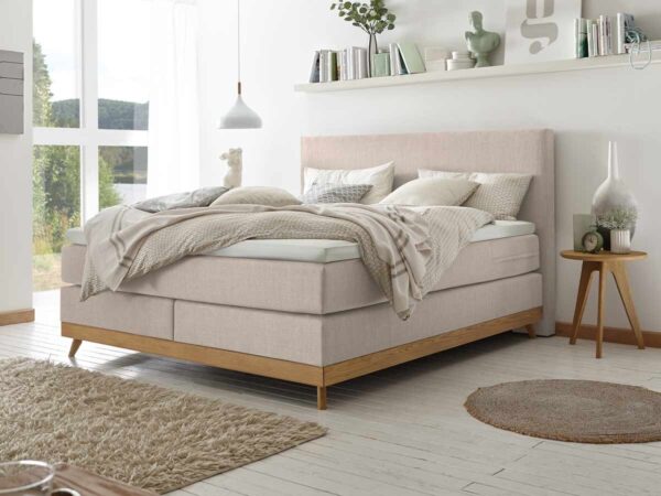 Hasena Boxspringbett Scandia Pronto 160 x 200 cm Eiche bianco