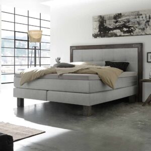 Hasena Boxspringbett Memphis Pronto 140 x 200 cm Akazie Vintage grey