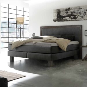 Hasena Boxspringbett Memphis Pronto 160 x 200 cm Akazie Vintage grey