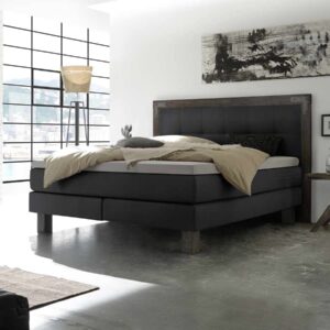 Hasena Boxspringbett Memphis Pronto 160 x 200 cm Akazie Vintage grey