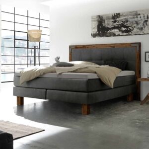 Hasena Boxspringbett Memphis Pronto 160 x 200 cm Akazie Vintage brown