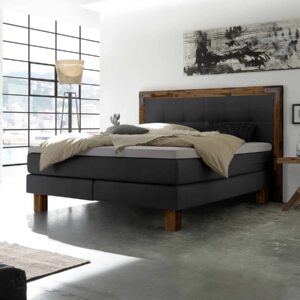 Hasena Boxspringbett Memphis Pronto 160 x 200 cm Akazie Vintage brown