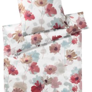 YES Mako-Satin Bettwäsche Poppy red Blumen 155x220 cm 1468-1 EAN: