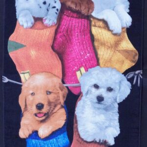 Bouton Strandtuch Liegetuch Saunatuch Duschtuch 76x152 Puppies Socken Hunde 4693 EAN:7892409646933