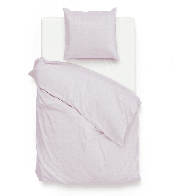 Zo! Home Cotton Bettwäsche 135x200 cm Lino Grey Lilac flieder meliert uni EAN:8718518328333