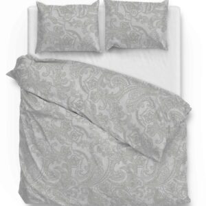 Zo! Home Cotton Bettwäsche 200x200 Paisley di Lino Dove grey silber grau meliert EAN:8718518384087