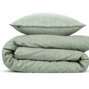 2 Stück Zo! Home Cotton Kissenbezüge 40x80 Lino Moss Green grün meliert uni EAN:8718518397773