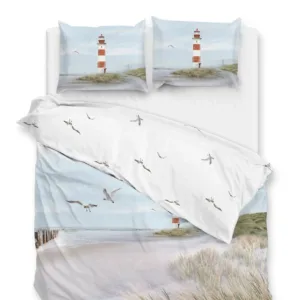 Zo! Home Cotton Bettwäsche 135x200 Lighthouse Leuchtturm Strand Möven Maritim EAN:8718518427494