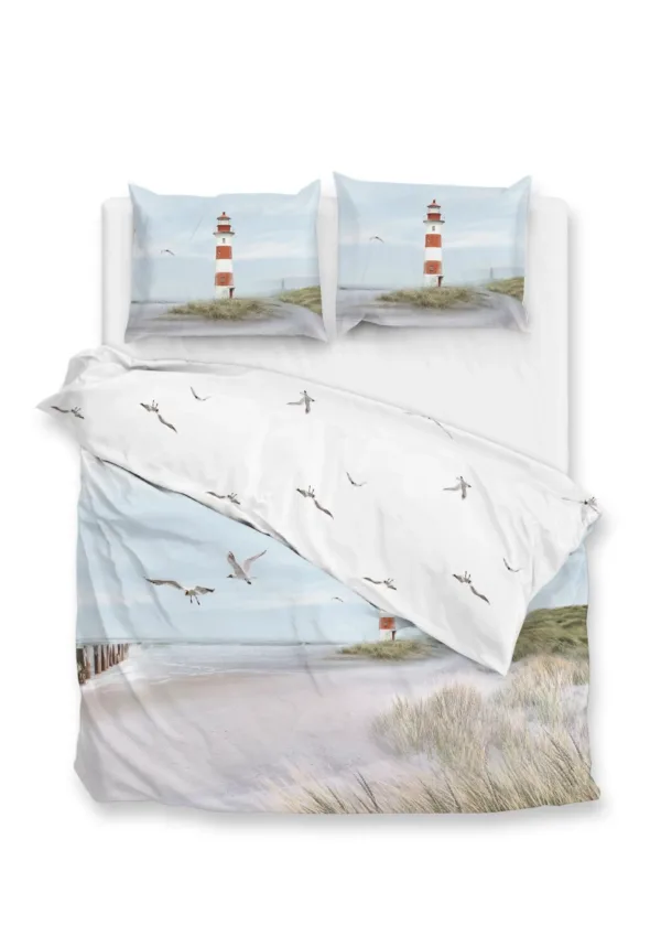 Zo! Home Cotton Bettwäsche 155x220 Lighthouse Leuchtturm Strand Möven Maritim EAN:8718518427500