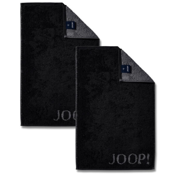 2 Stück Joop! Gästetuch Classic Schwarz Anthrazit 1600-90 30x50 EAN:0093988221130