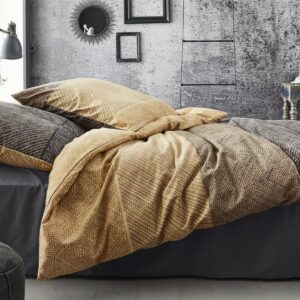 Bettwäsche Irisette Biber Koala 8430-40 Honig Anthrazit Gold 135x200 EAN:4005367105098