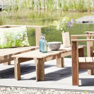 Gartentisch Teak Tisch BATTEN Jan Kurtz Beistelltisch zu Loungegruppe EAN:4021224911121