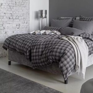 Joop! Luxury Flanell Bettwäsche Soft Checks Anthrazit 45000-9 135x200 EAN:4029058255770