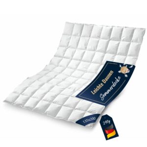 Daunenpass Sommer Daunen Bettdecke Sommerbett Sommerdecke 240g 135x200 EAN:4033829352537