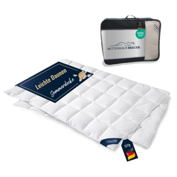 Daunenpass Sommer Daunen Bettdecke Sommerbett Sommerdecke 320g 135x200 EAN:4033829388734