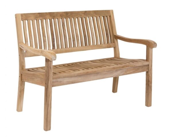 Stabile 2-sitzer Gartenbank Kingsbury in Premium Teak 120 cm EAN:4039214011409