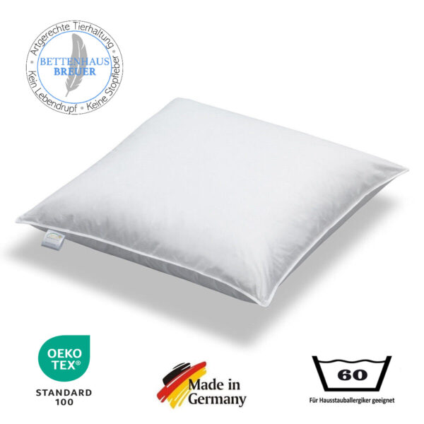 Extra dickes Kopfkissen 2000g 100% neue sibirische Federn 80x80 fest EAN:4039754171557