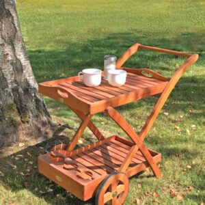 Garten Teewagen Servierwagen TOLEDO mit 2 Etagen in Eukalyptus EAN:4041908037725