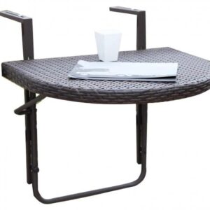 Balkontisch Hängetisch Agra 60 x 50 cm Polyrattan Farbe Coffee EAN:4041908066435